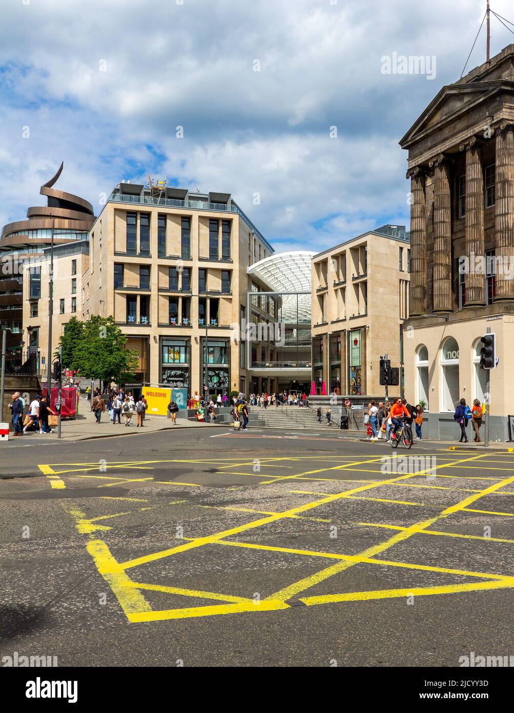 St James's Quarter is a newly built shopping centre and situated on Leith Street, Edinburgh, Scotland, UK Stock Photo