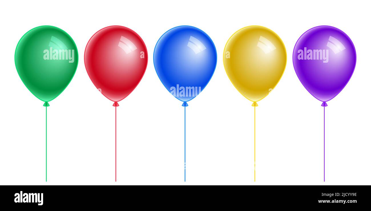 Illustration of a toy balloons set Stock Vector Image & Art Alamy