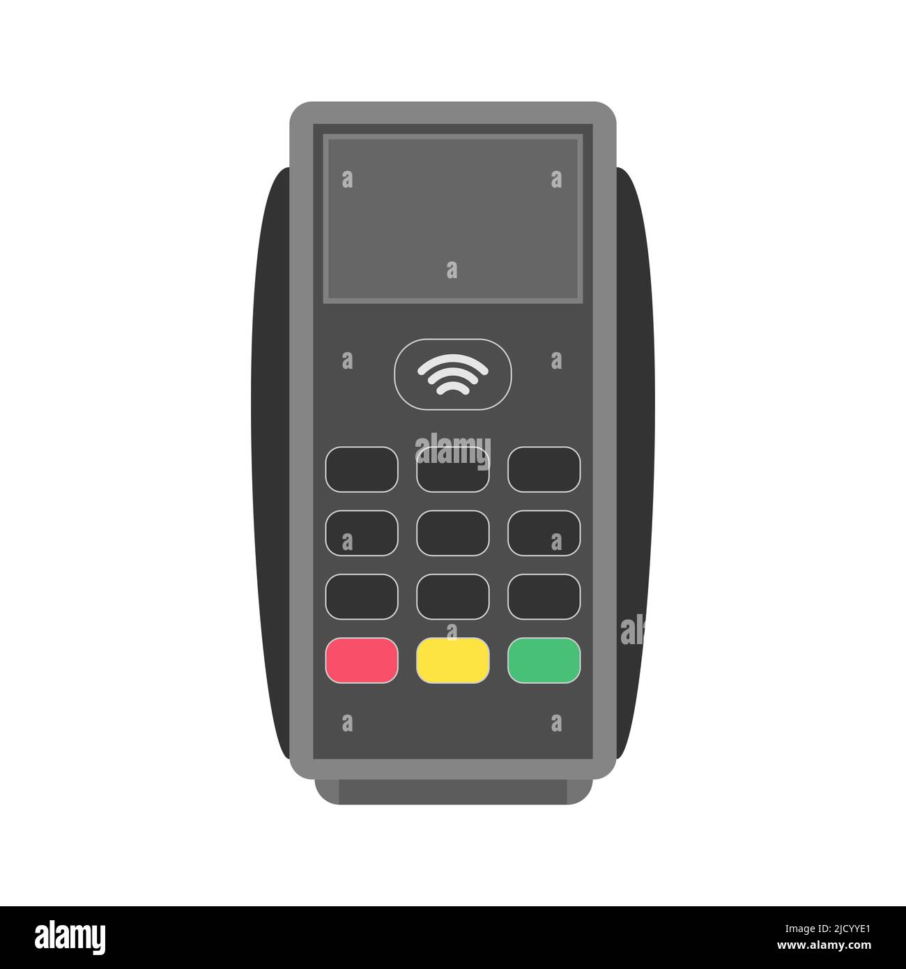 POS Terminal on a white background. Vector illustration. Stock Vector