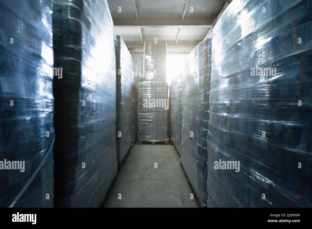 Cellophane wrapped toilet paper in paper recycling plant warehouse Stock Photo Alamy
