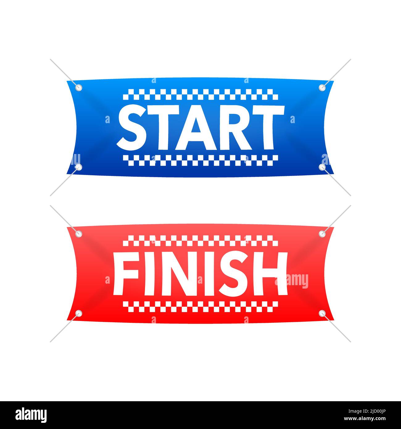 Start finish flag and banner for concept design. Illustration concept