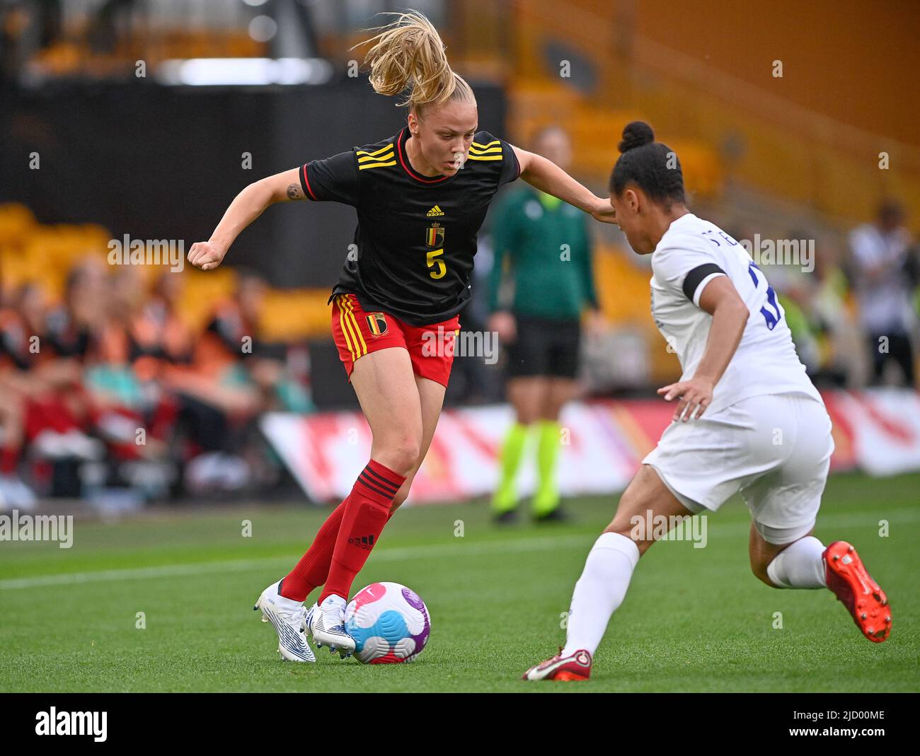 Belgium's Sarah Wijnants pictured in action during the friendly match