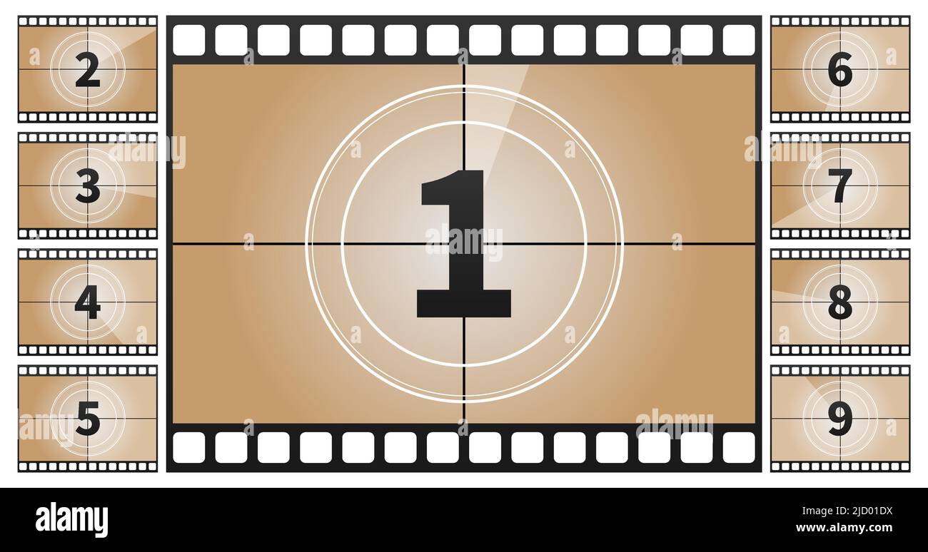 Old Movie Countdown Timer With Sound Effect HD FREE with download