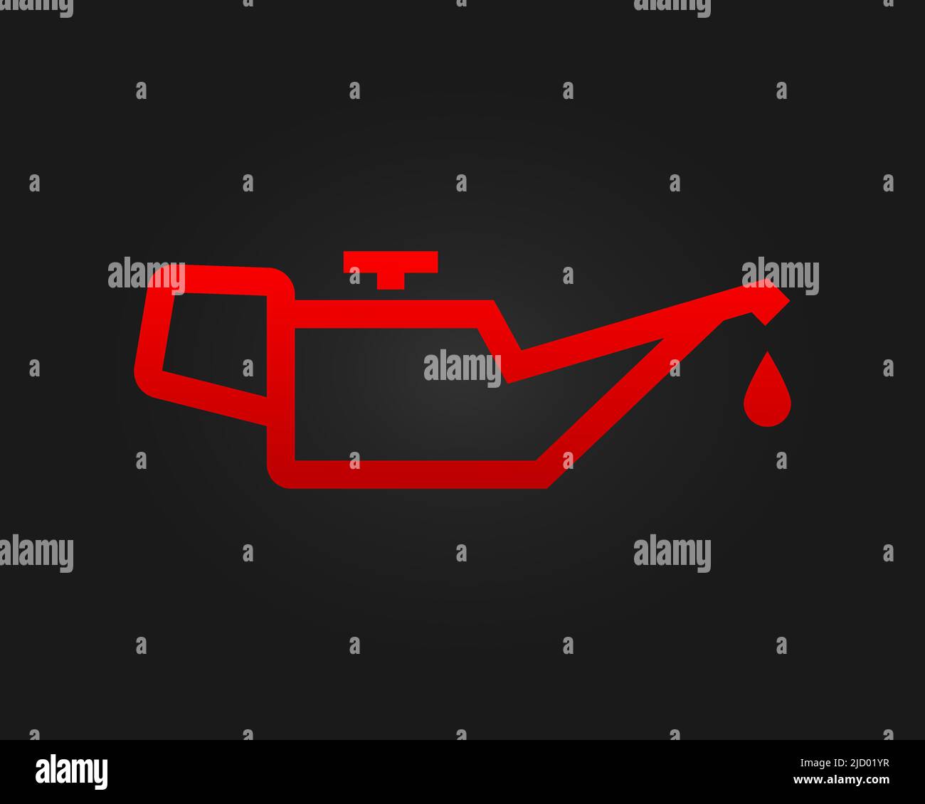 Car oil indicator icon on black background. Vector illustration Stock