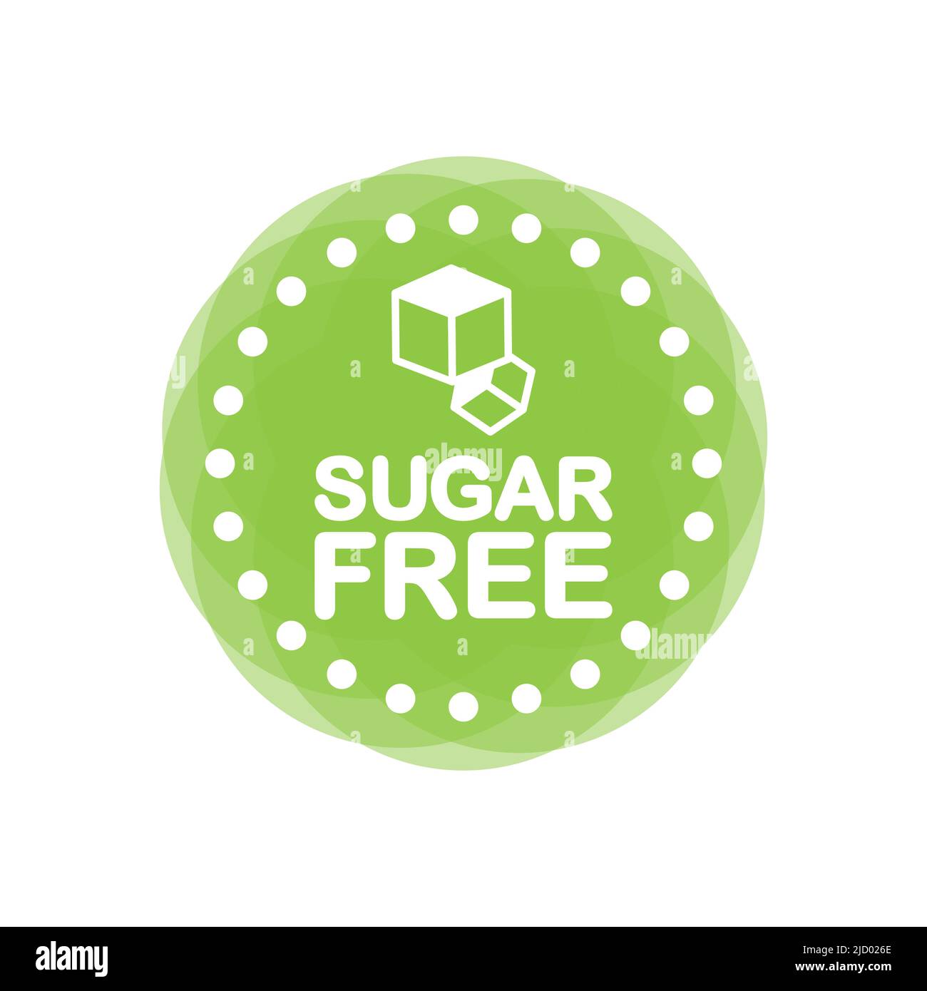 Flat icon with sugar free. Organic signs. Vector illustration. Stock Vector