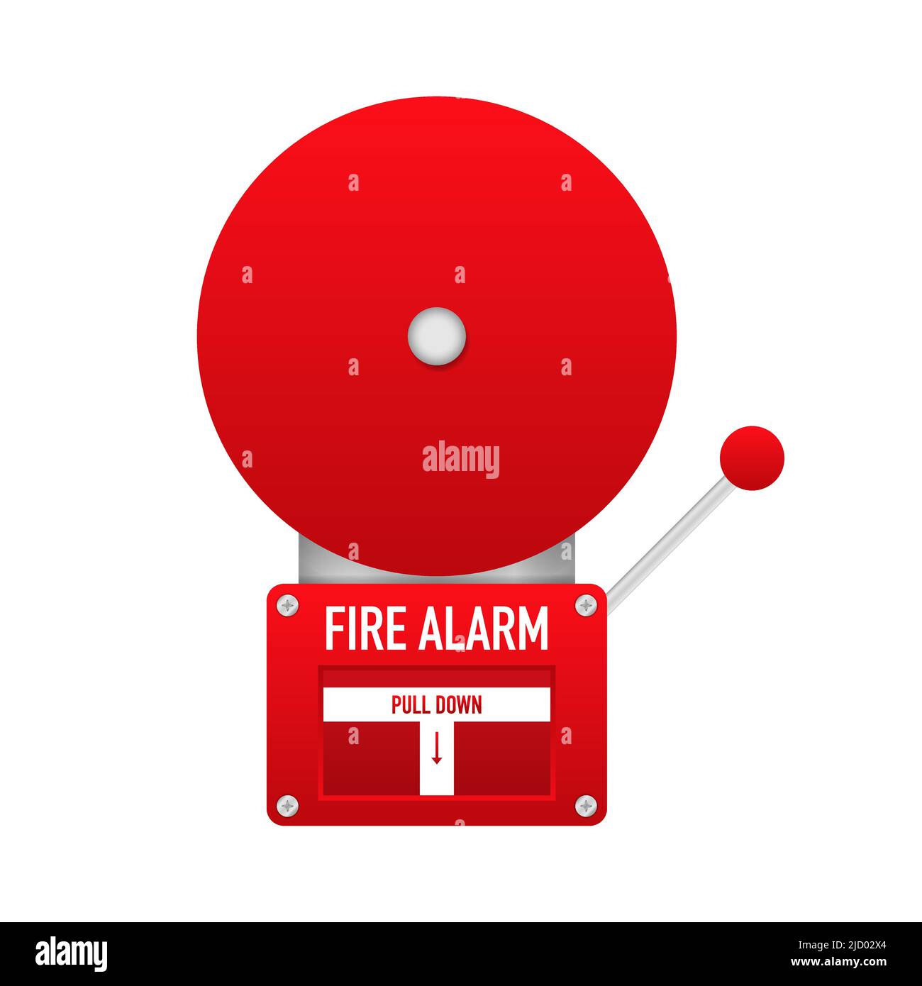 Fire alarm system. Fire equipment Isolated on a White Background Stock Vector
