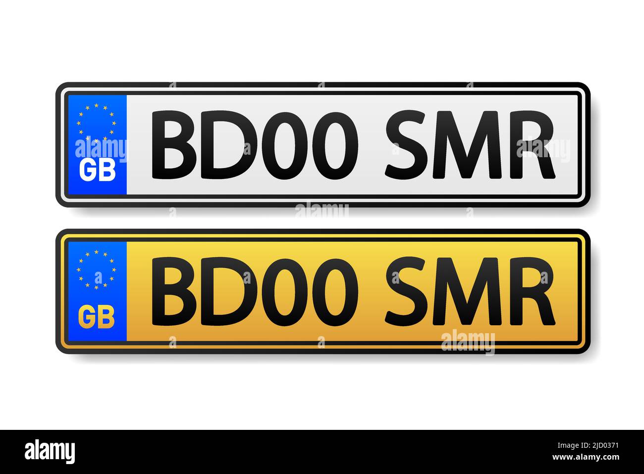 Car number plates Stock Vector Images - Alamy