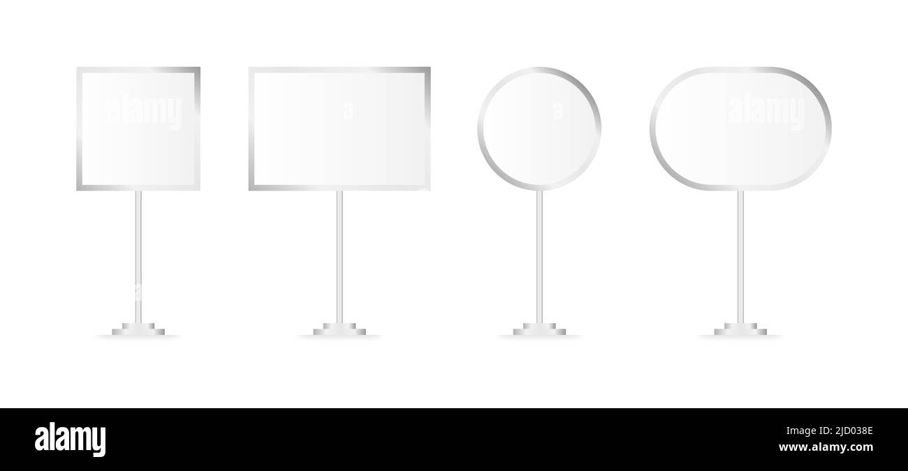 Stand signage with blank screen. Advertising signage Stock Vector Image