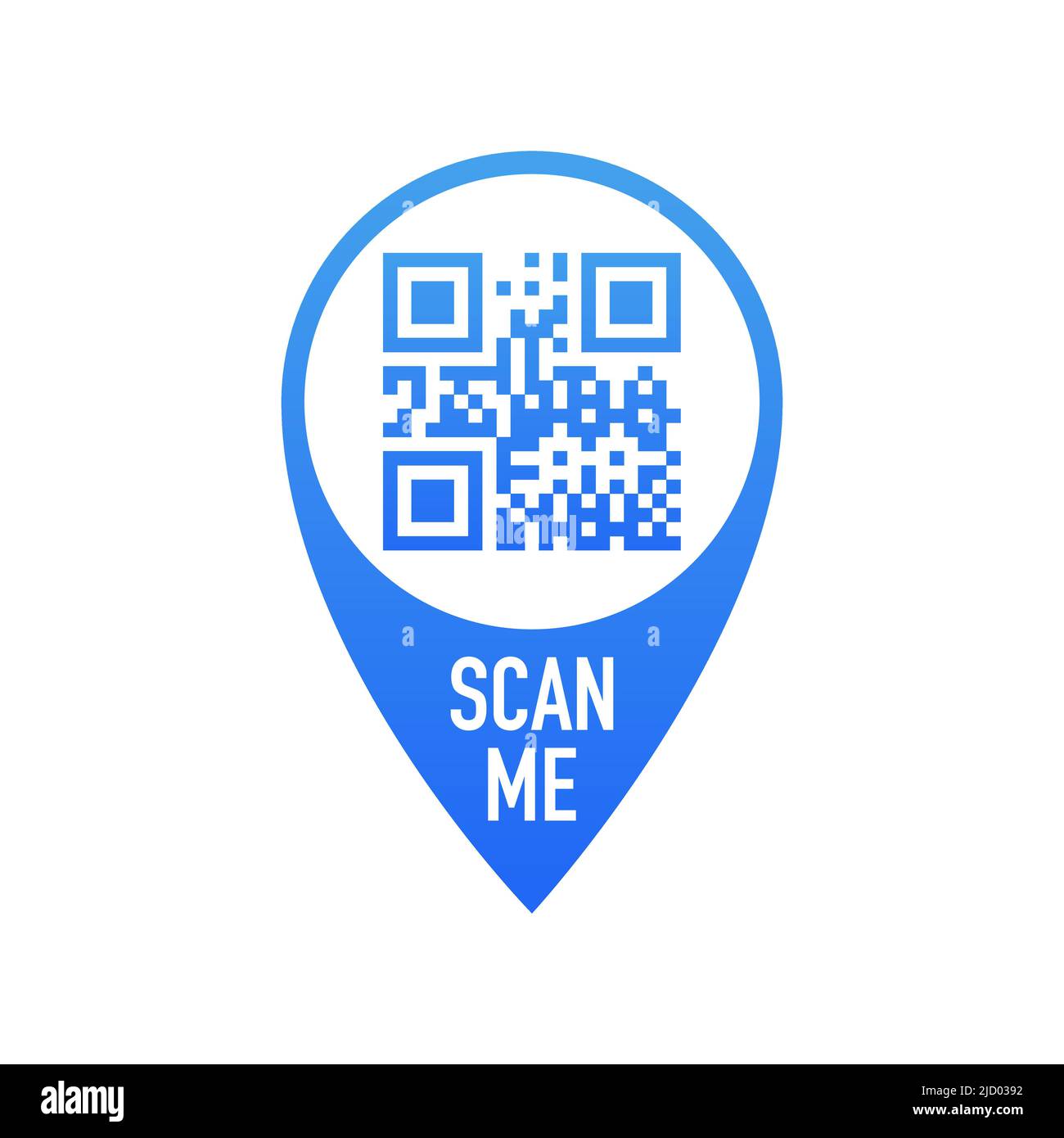 Scan me phone tag. Information icon vector. Bar code icon. Vector stock illustration. Stock Vector