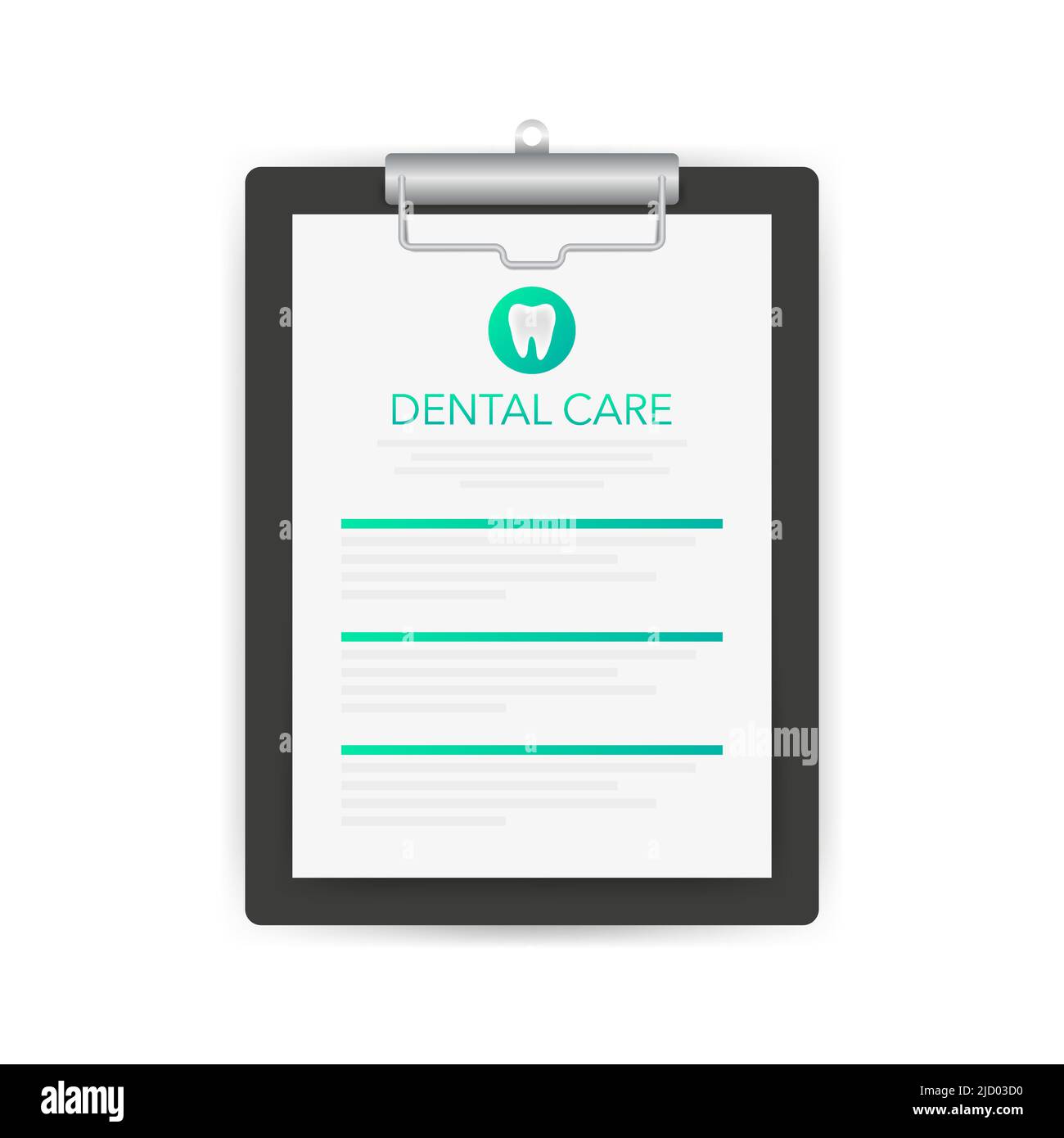 Dental care tablet. Medical card. Flat design. Vector label