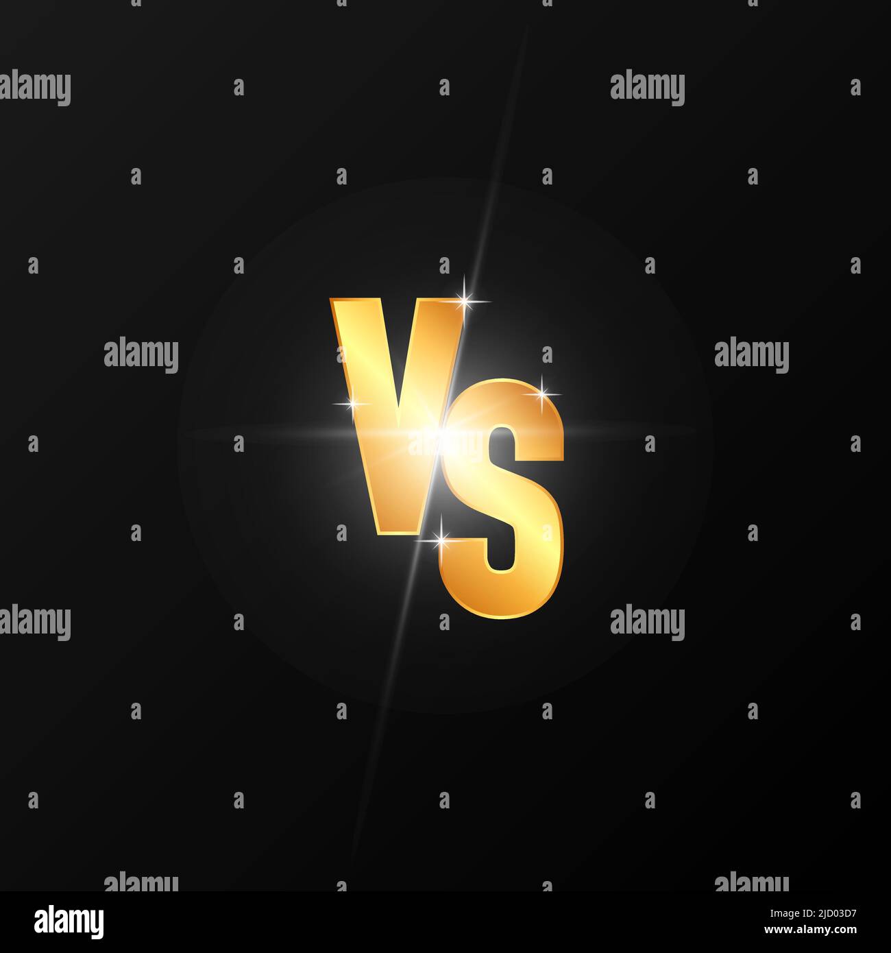 Versus logo vs letters for sports and fight competition. Battle vs