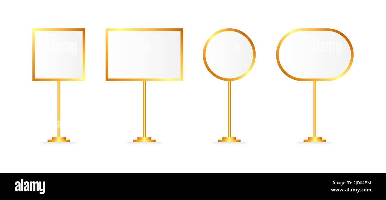 Stand signage with blank screen. Advertising signage Stock Vector Image