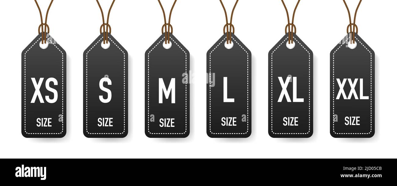 XL Size Clothing Label - Vector Illustration Stock Vector