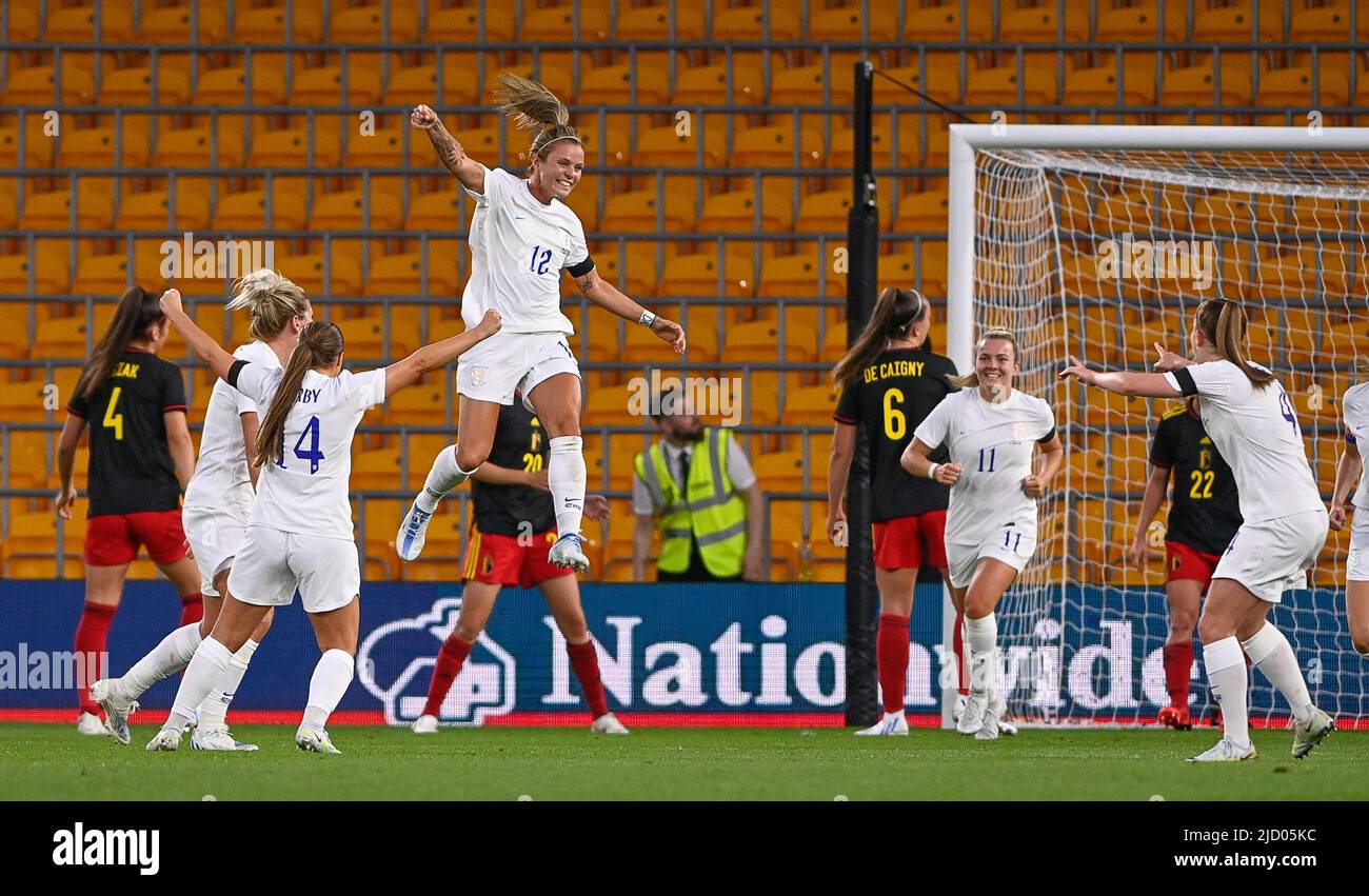 England's Rachel Daly celebrates after scoring during the friendly ...