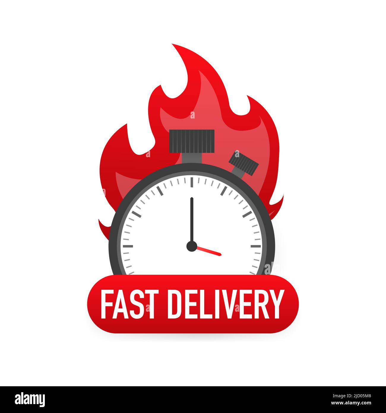 Express delivery service badge. Fast time delivery order with stopwatch