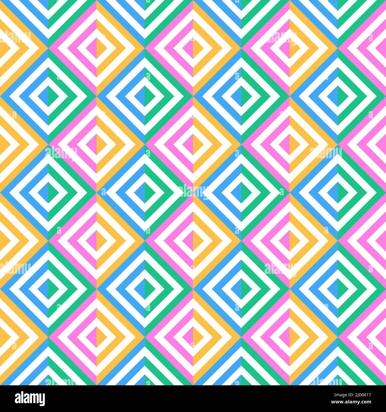 Vector seamless pattern. Modern stylish texture. Repeating abstract geometric background with rhombuses. Stock Vector