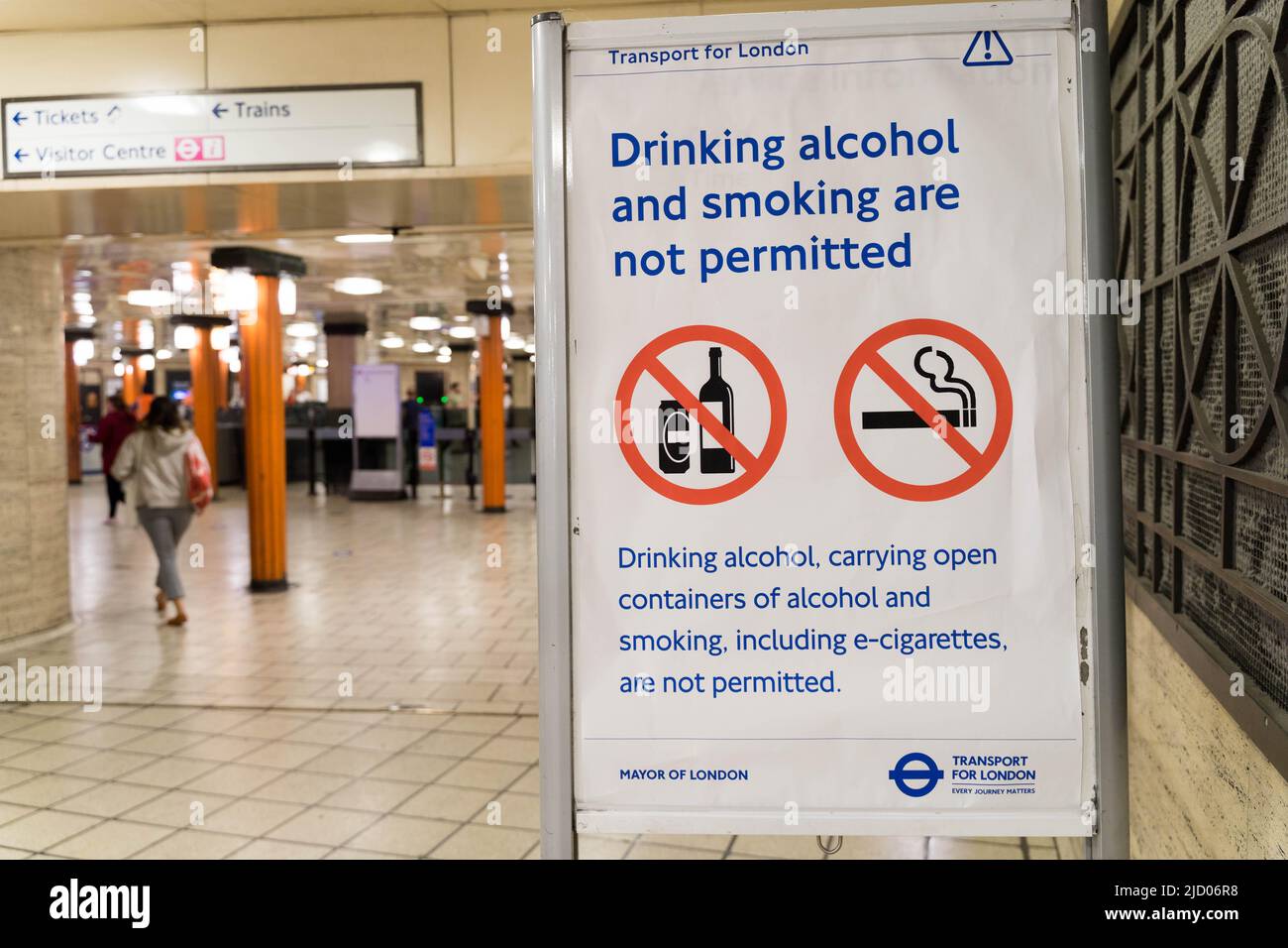 London underground notice board displays a poster London underground notice board displays a poster