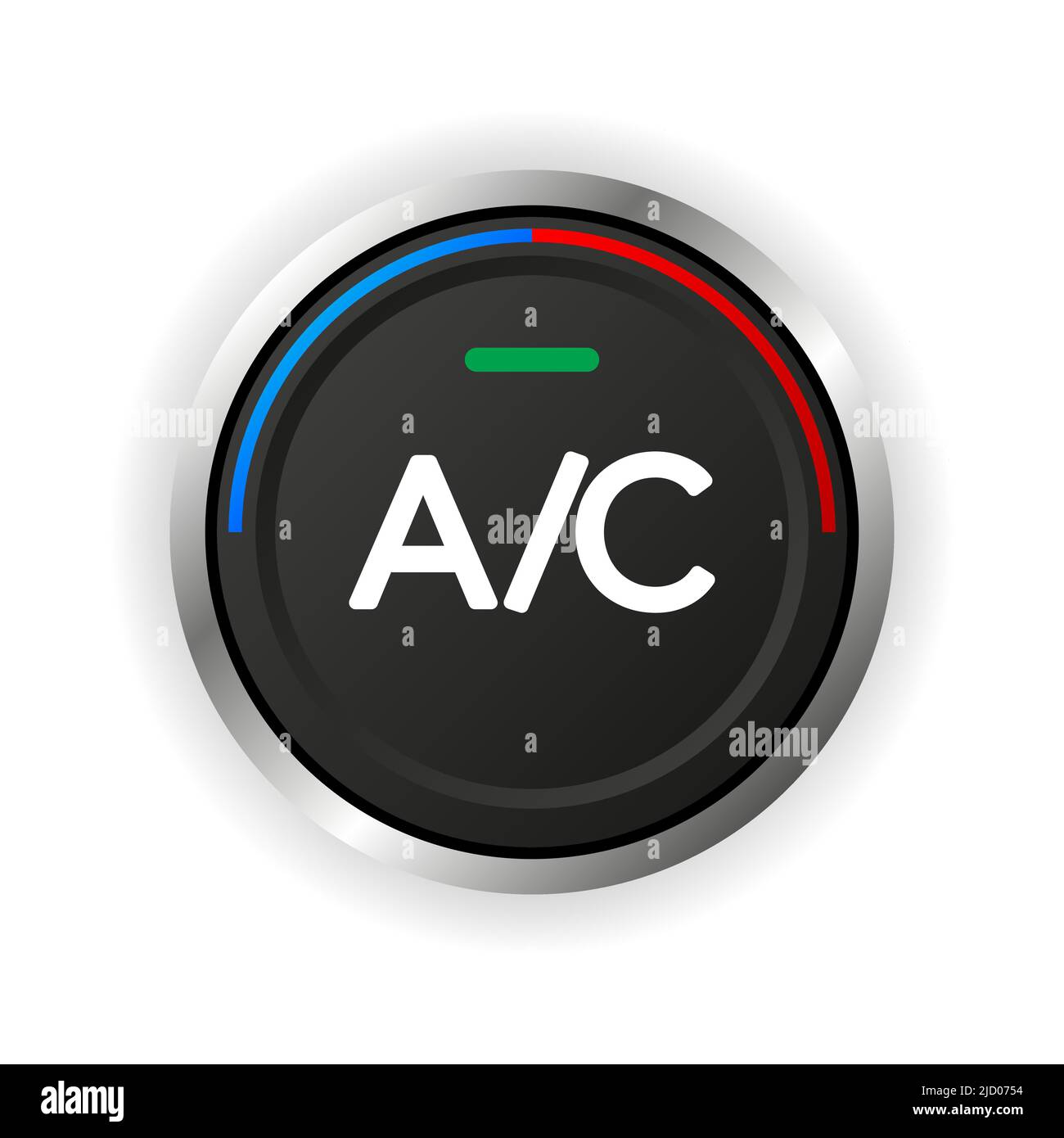 Air conditioner control button. It's cold and warm. Vector illustration