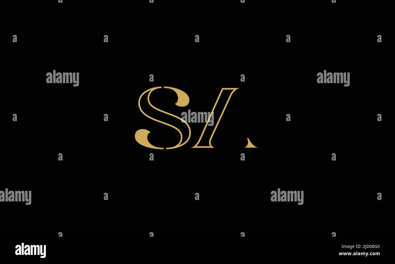 SA, AS Abstract Letters Logo monogram Stock Vector