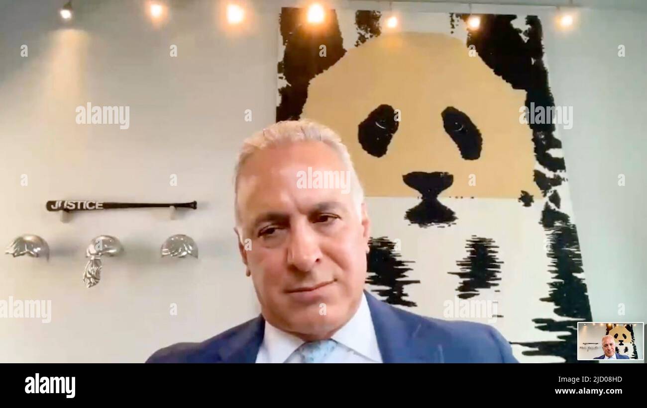 Still photograph from recorded testimony of attorney Eric Herschmann