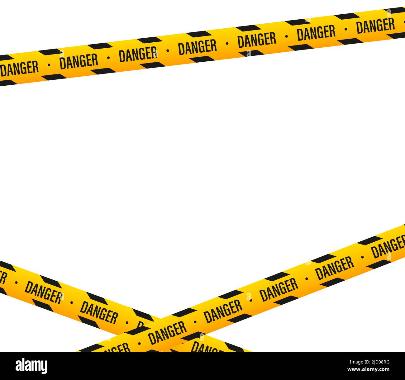 Vector police line do not cross tape design. Tapes isolated on white background. Stock Vector