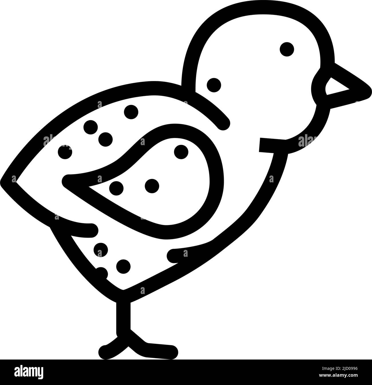 chick little chicken line icon vector illustration Stock Vector Image ...