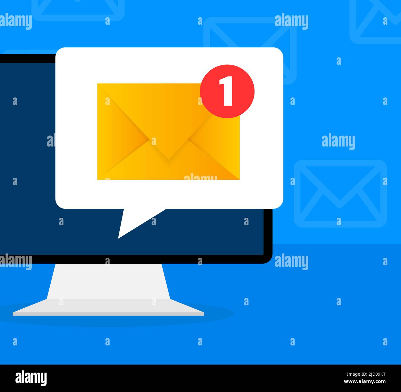 New message icon. Smartphone, mobile, laptop. New nessage in flat style ...