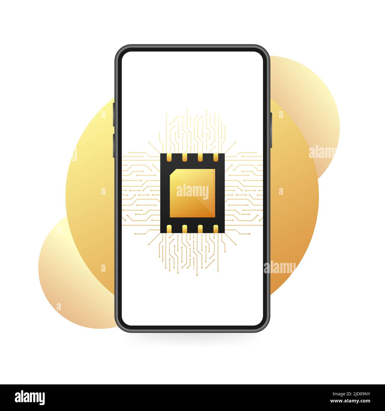 Digital e sim chip motherboard digital chip. Modern icon. White background. Vector template. Communication icon symbol. Stock Vector