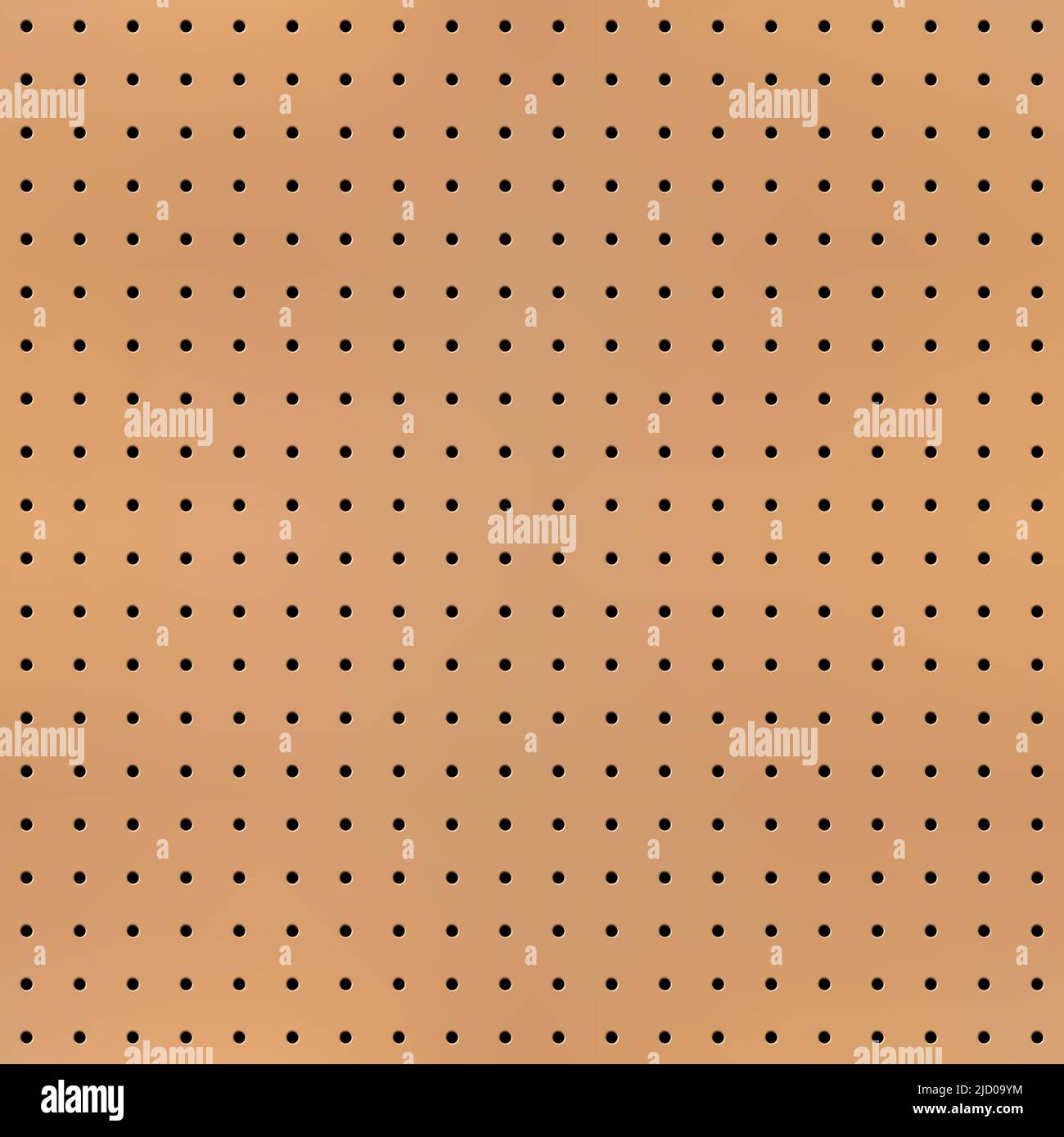 Realistic peg board seamless pattern, pegboard texture vector background. Peg board or wall grid of metal or wood with perforated holes for hooks, workshop pegboard rack dotted pattern Stock Vector