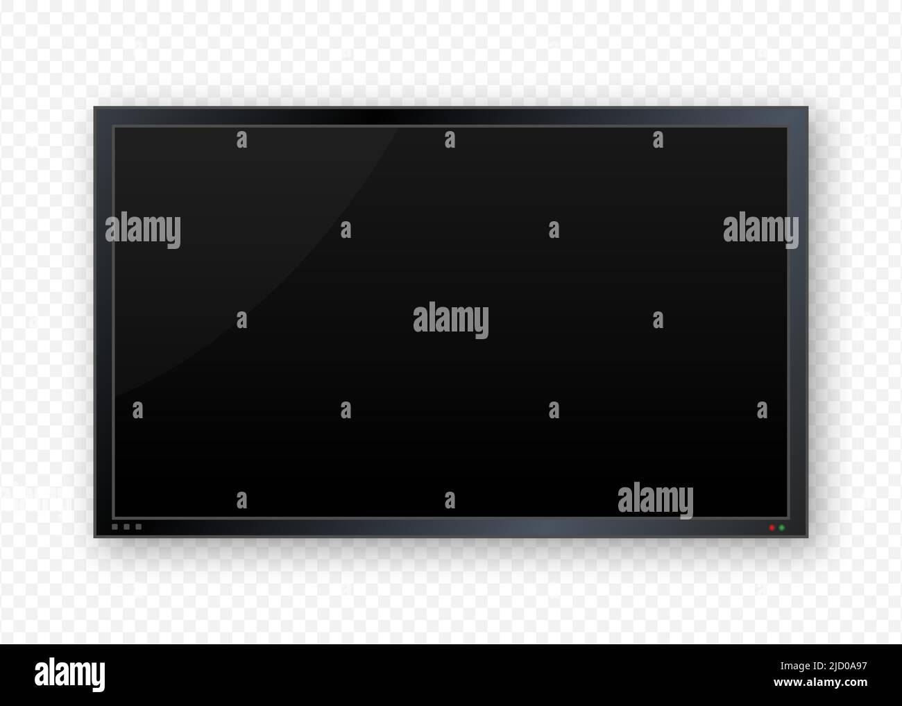 Flat monitor wall. Perspective vector. Vector icon. Media technology ...