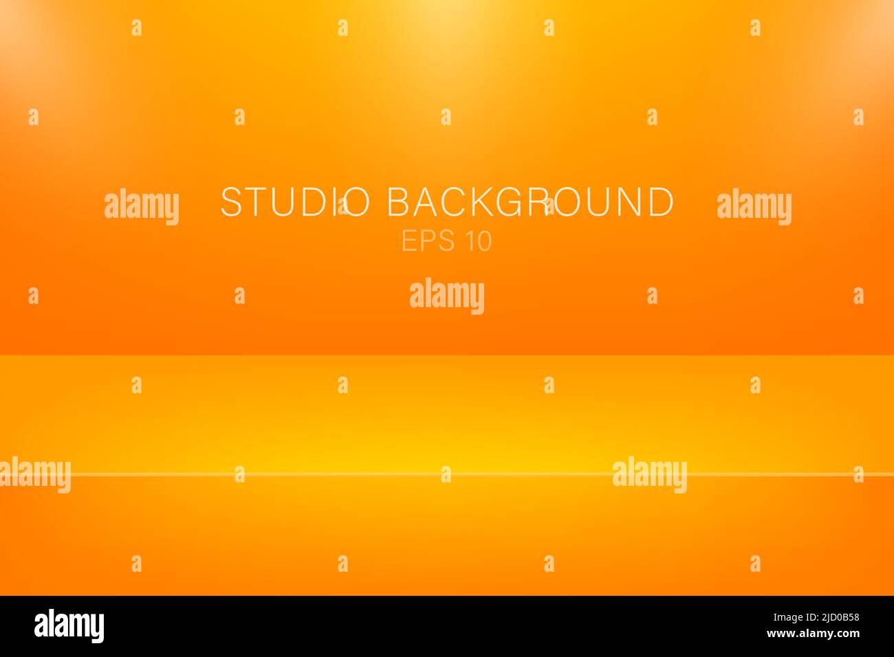 Modern studio background, great design for any purposes. Vector orange abstract background. 3d vector illustration. Stock Vector