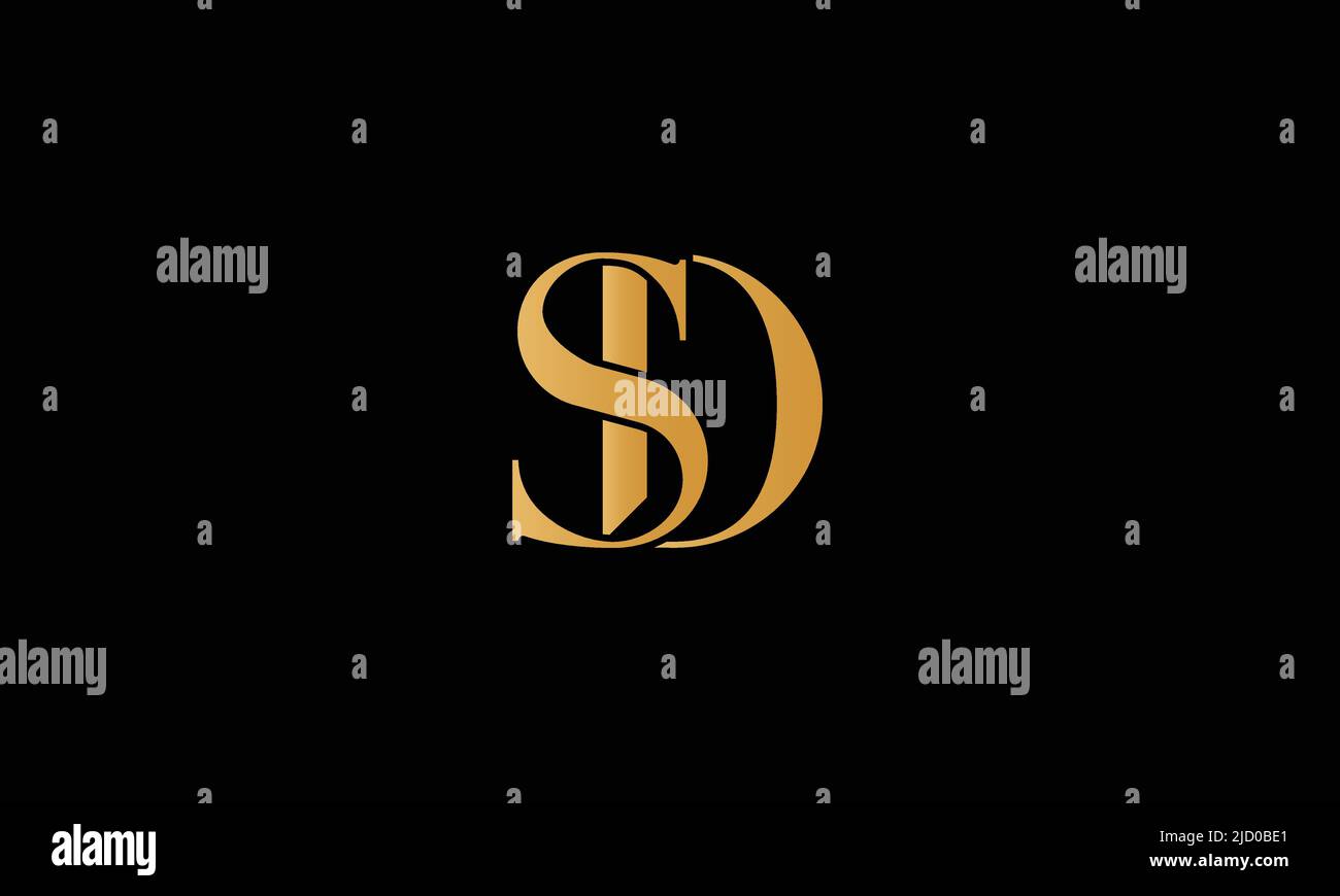 SD,DS Abstract Letters Logo Monogram Stock Vector