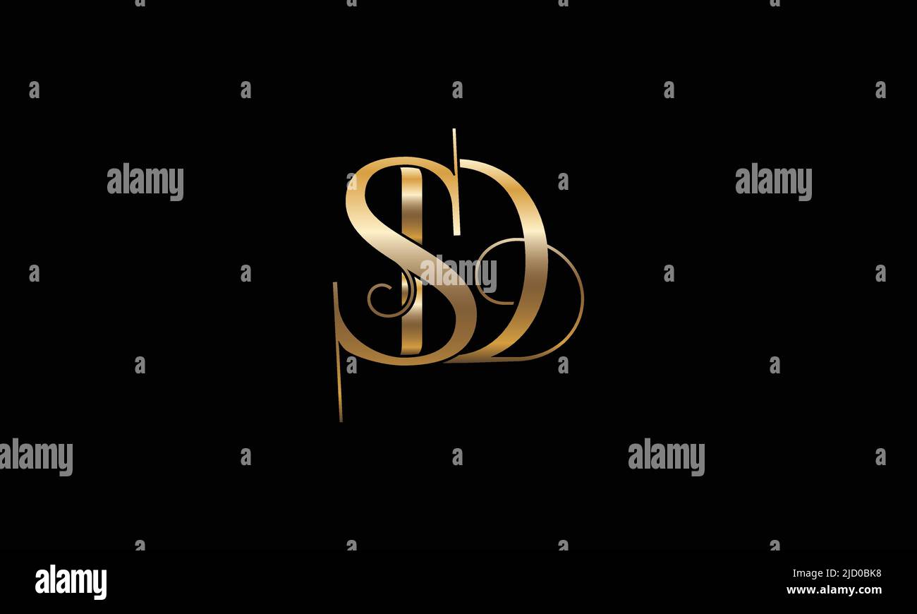 SD,DS Abstract Letters Logo Monogram Stock Vector