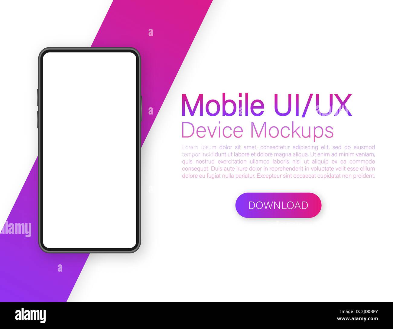 Icon with mobile ui and ux design on red background for web design. App ...