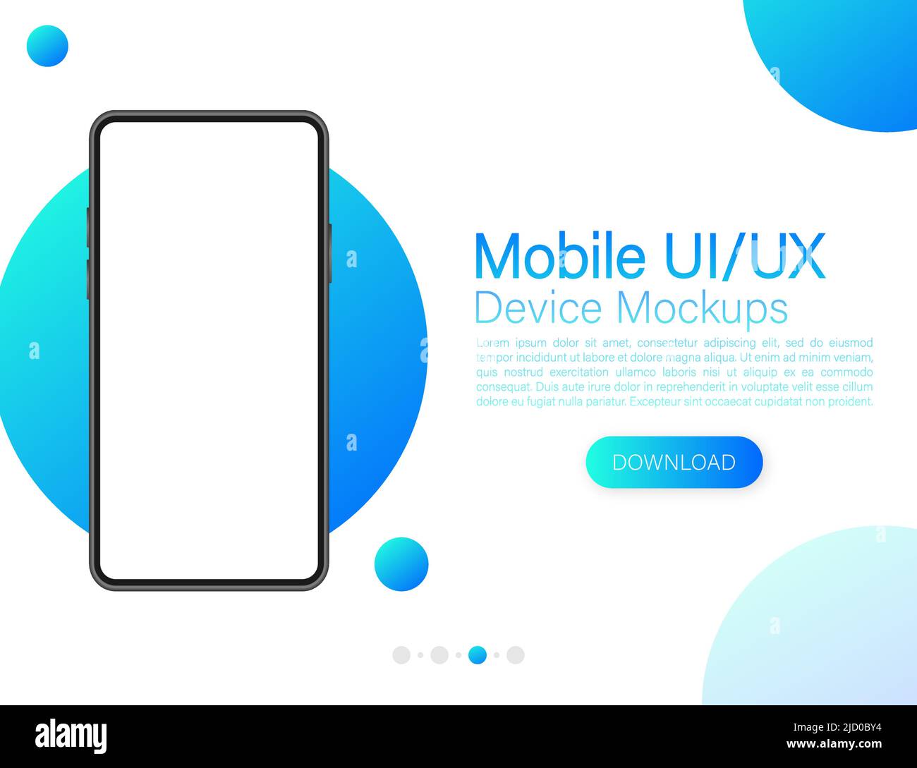 Icon with mobile ui and ux design on red background for web design. App ...