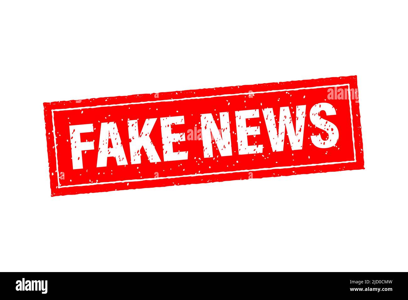 Fake news stamp in flat style on white background. Business design ...