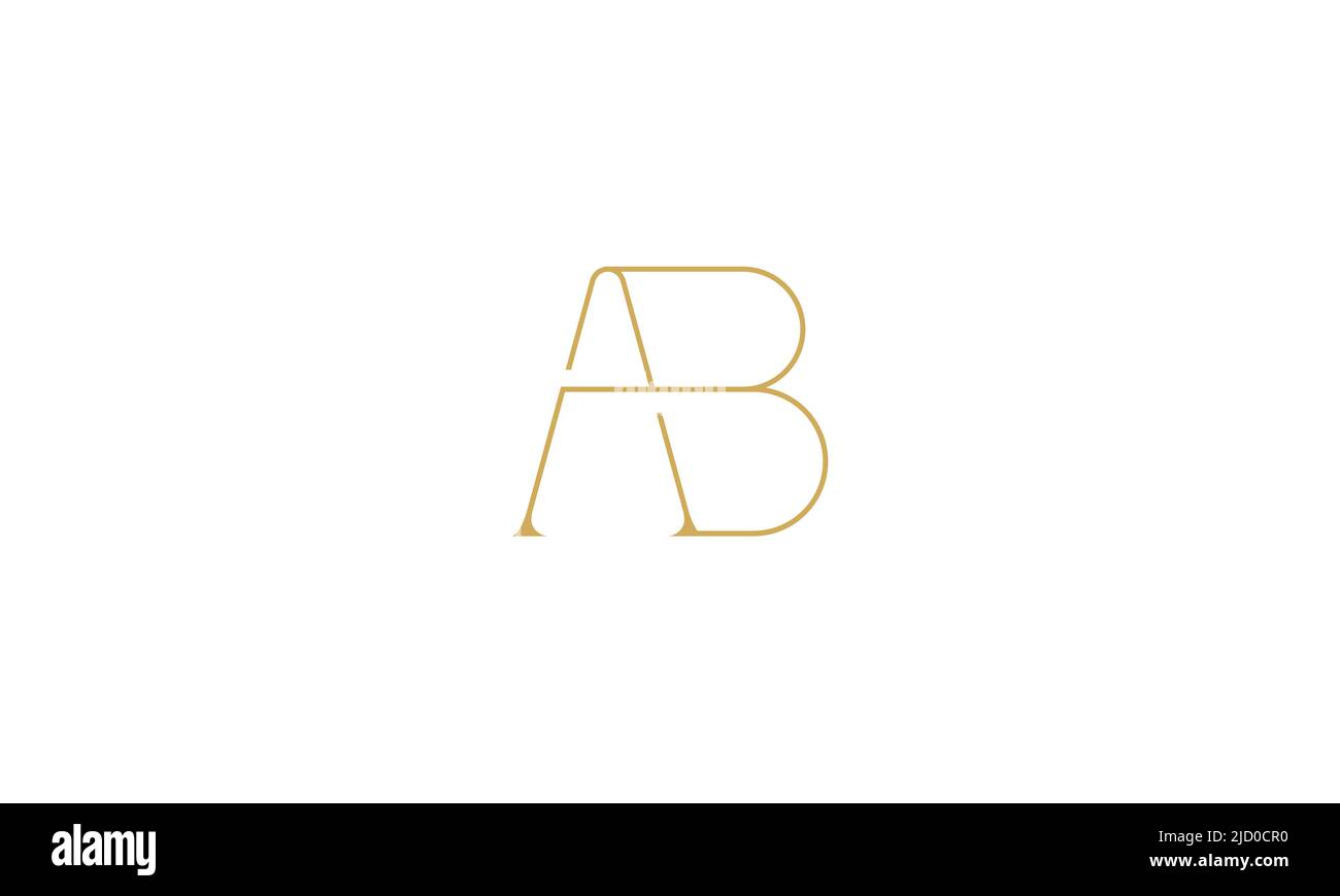 AB, BA Abstract Letters Logo monogram Stock Vector