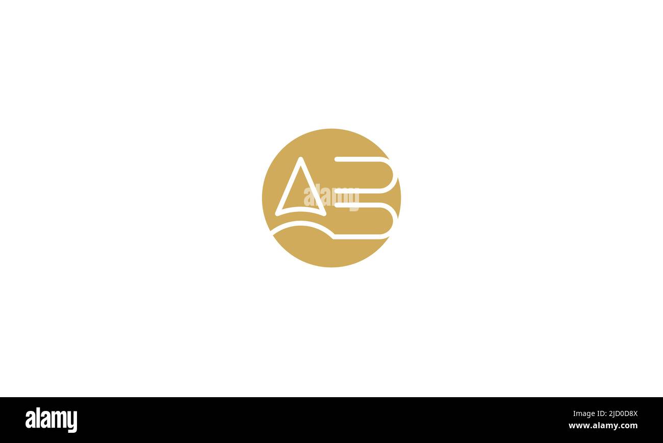 AB, BA Abstract Letters Logo monogram Stock Vector