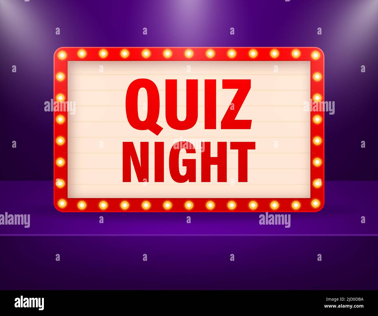 Cartoon banner. Neon quiz sign vector design template. Giveaway banner