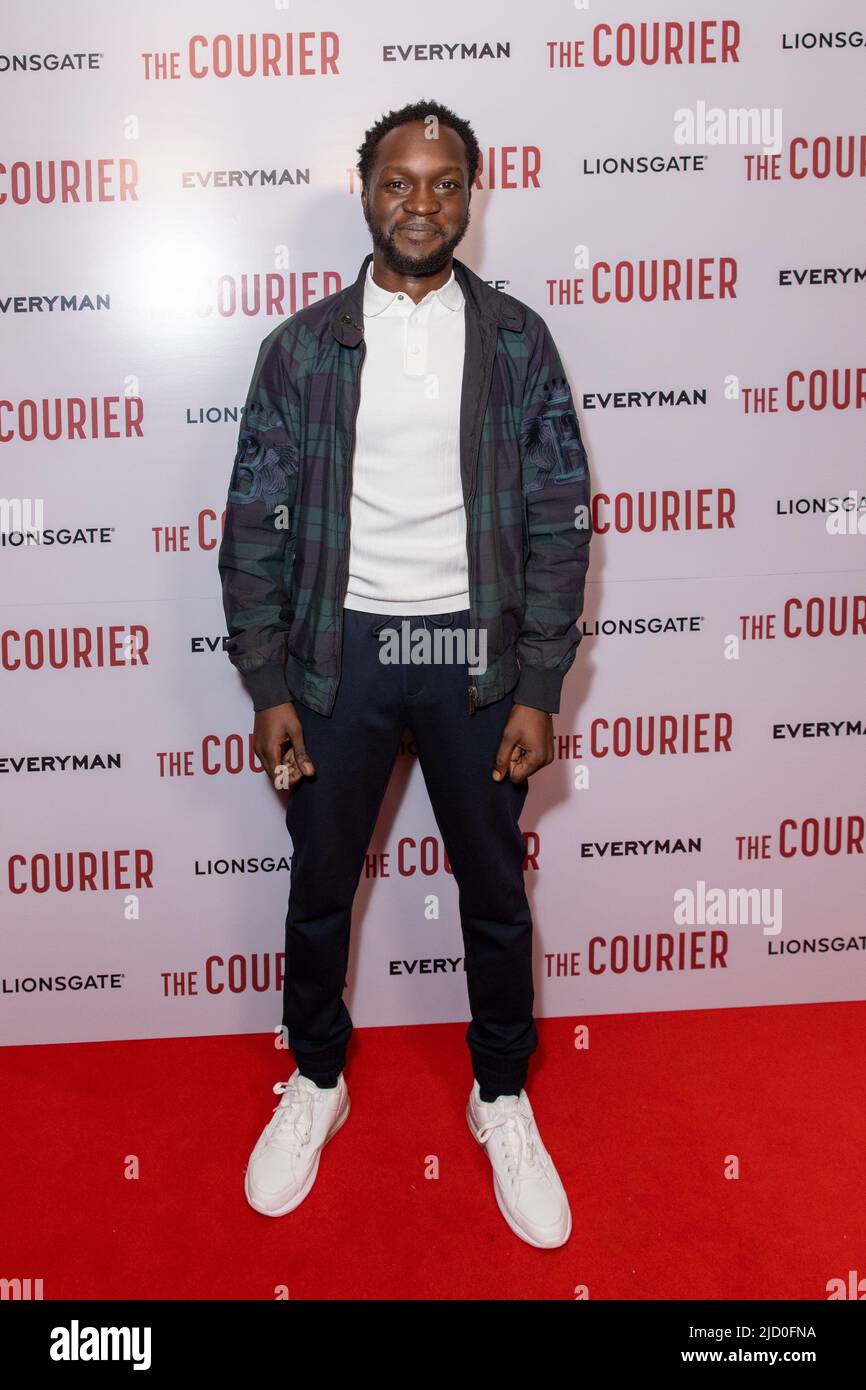 Celebrities attend Gala Screening of The Courier at Everyman Broadgate Featuring: Arnold Oceng Where: London, United Kingdom When: 09 Aug 2021 Credit: Phil Lewis/WENN Stock Photo