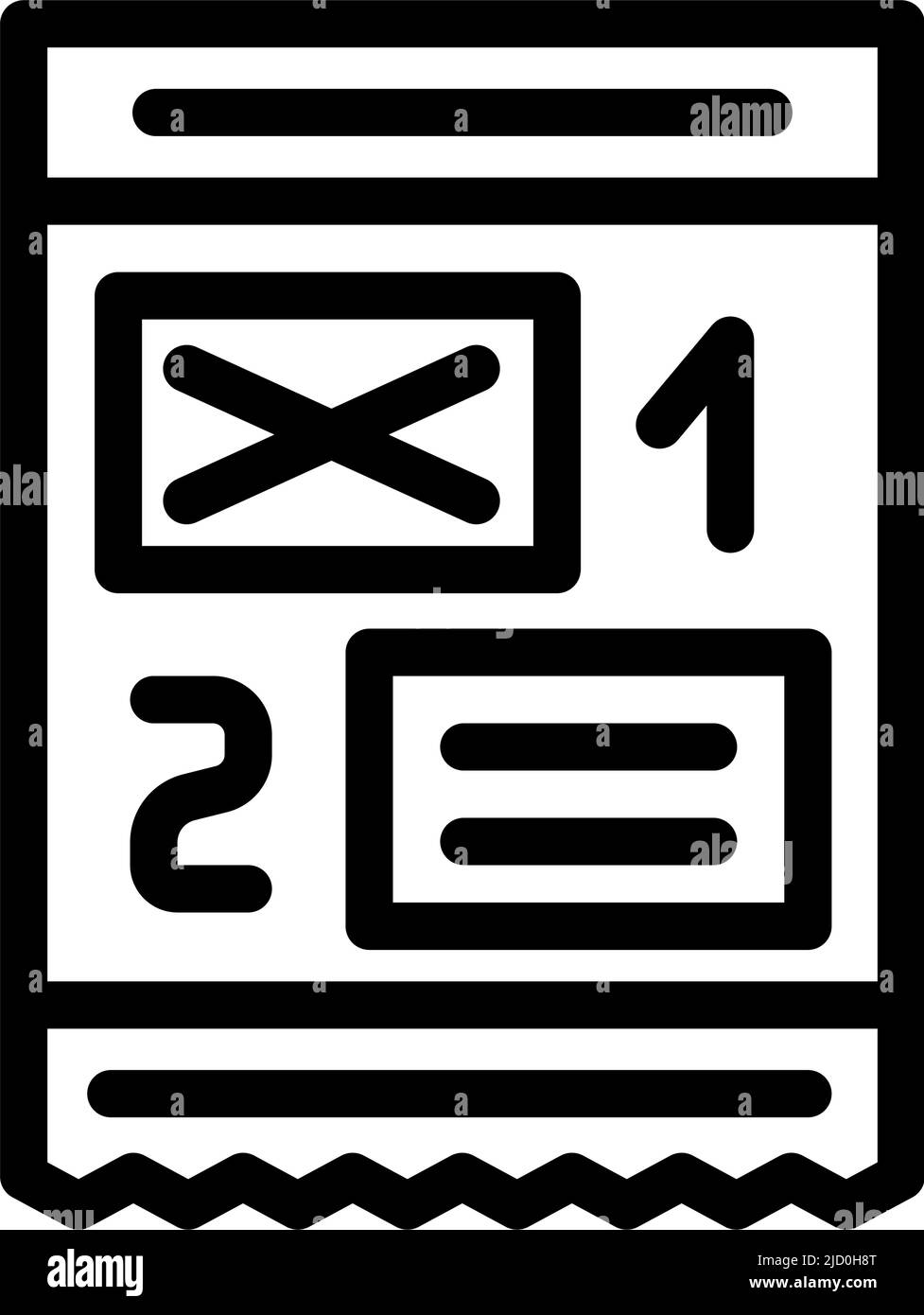 create newsletter line icon vector illustration Stock Vector Image ...