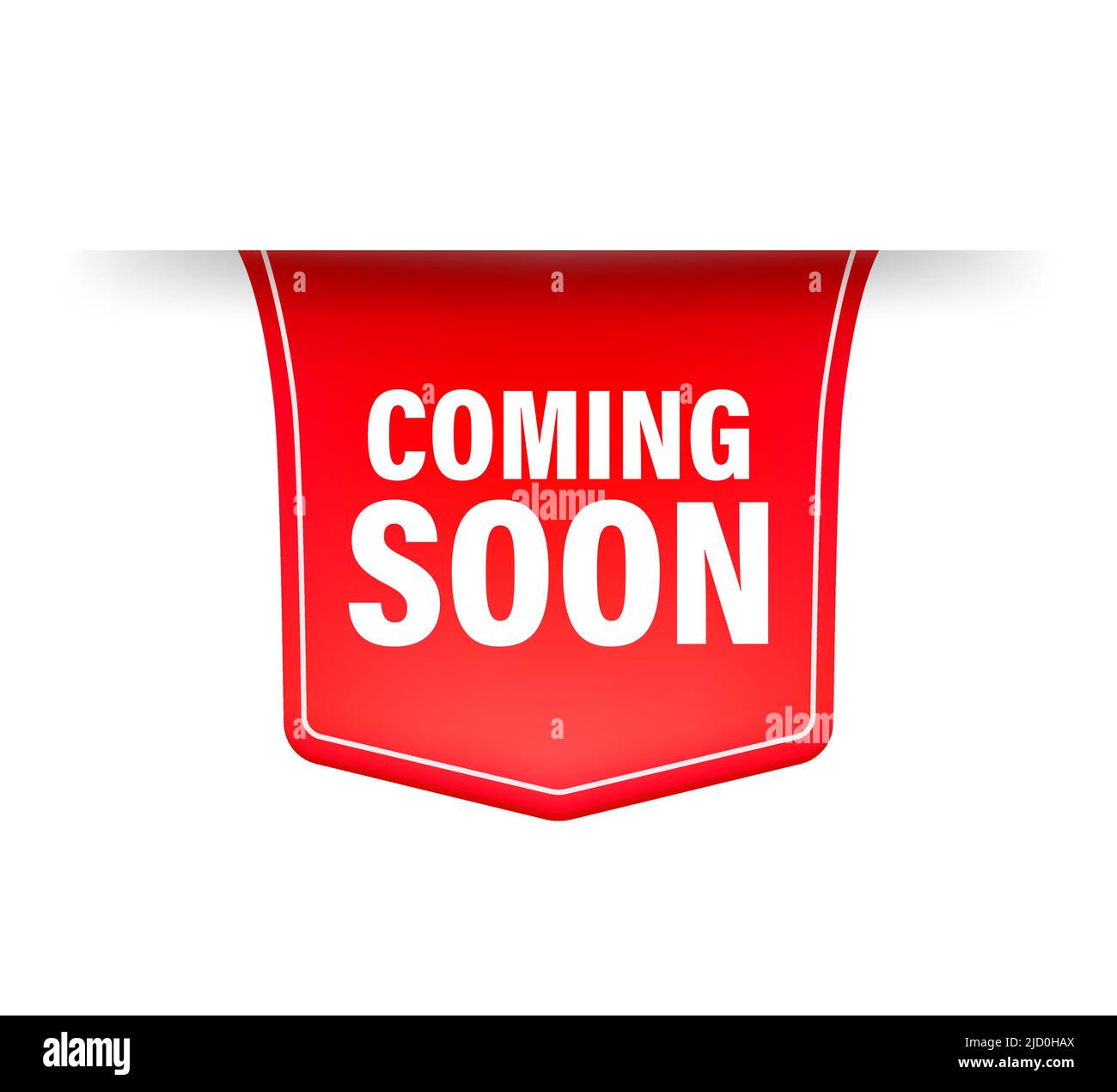 Coming soon ribbon isolated on white background. Vector illustration ...