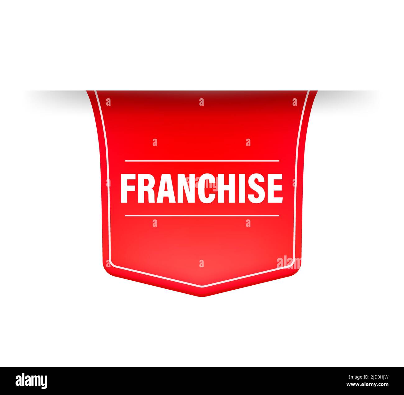 Franchise red label for marketing advertising design. Vector ...