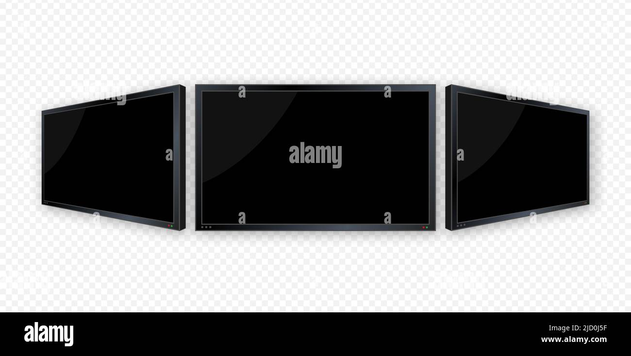 3d render flat screen tv Stock Vector Images - Alamy
