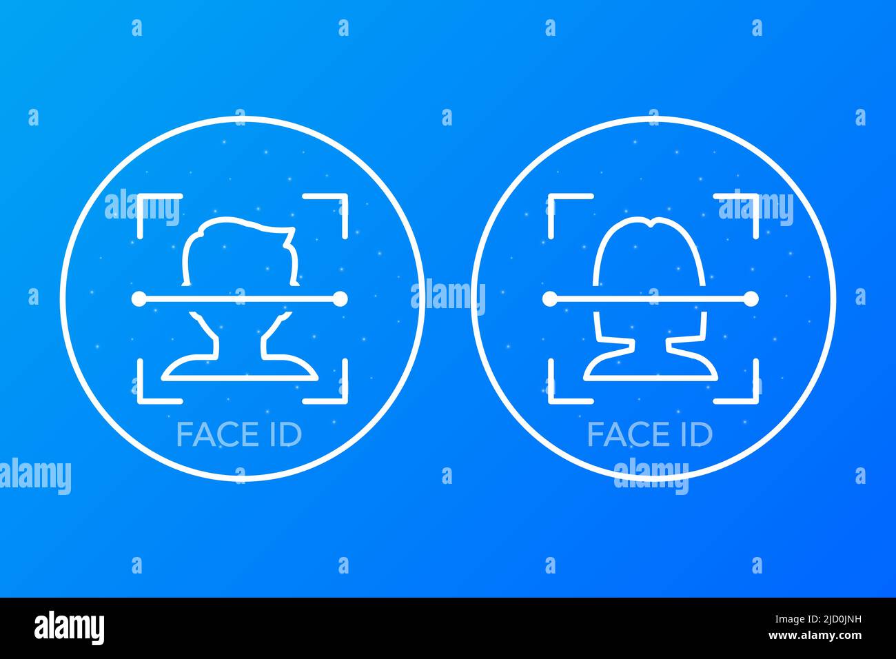Face recognition, great design for any purposes. Protection icon vector. Personal protection Stock Vector