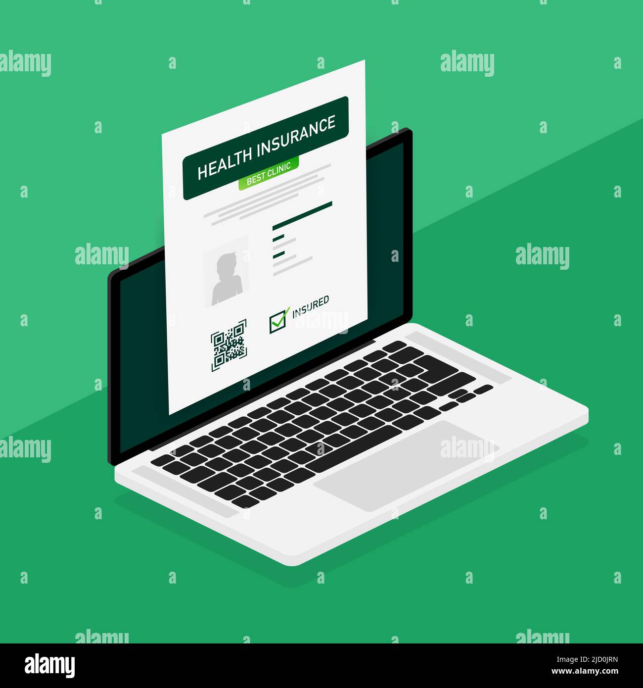 Health insurance in flat style. Flat vector. Vector banner.  banner