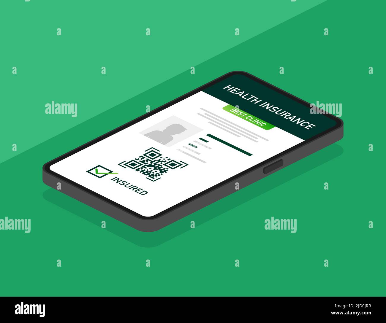 Health insurance in flat style. Flat vector. Vector banner.  banner