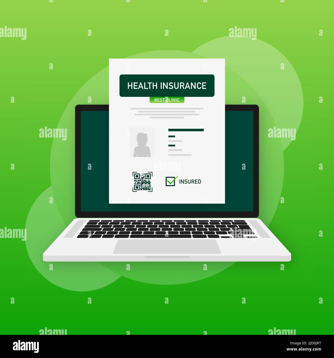 Health insurance in flat style. Flat vector. Vector banner.  banner