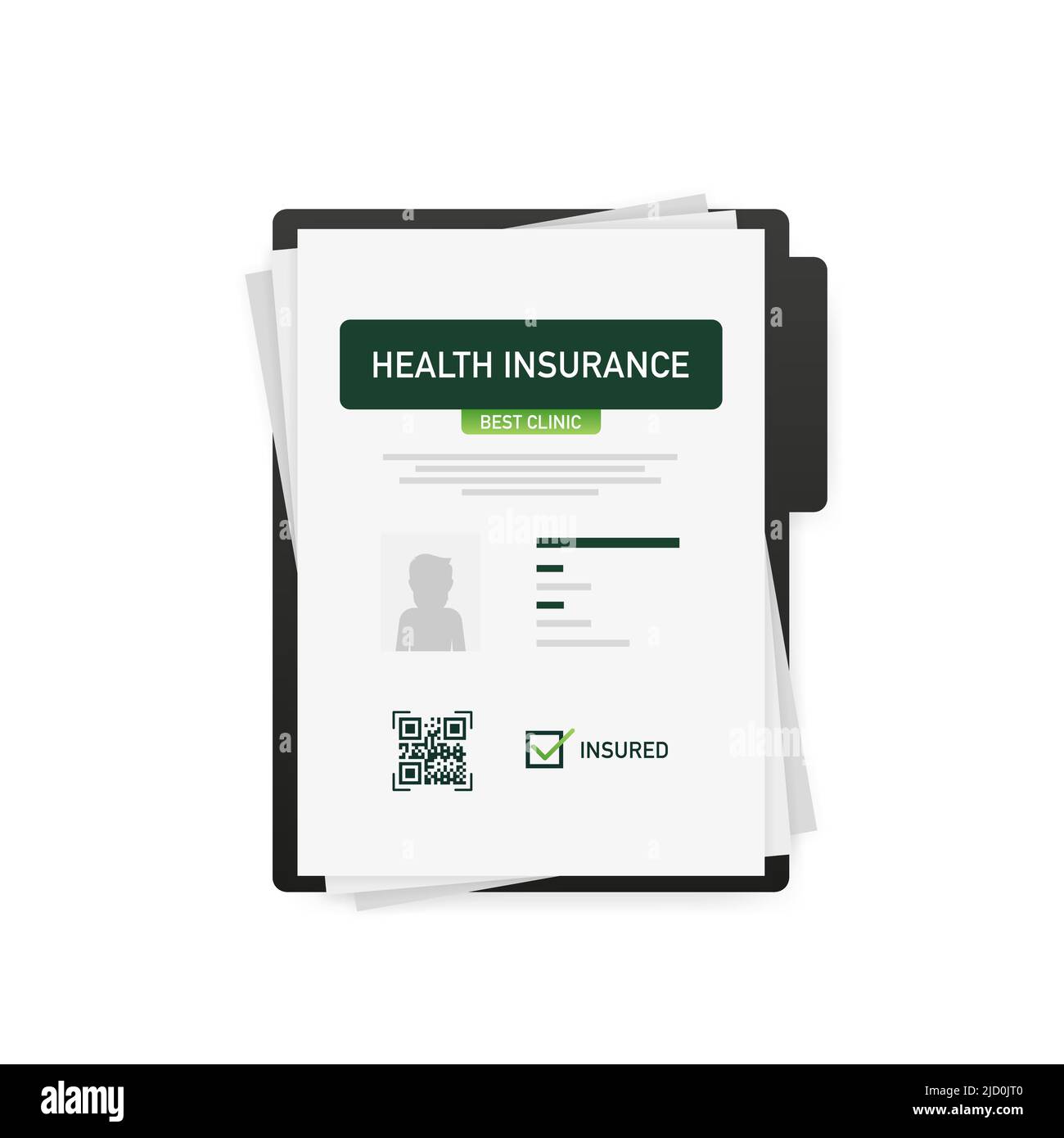 Health insurance in flat style. Flat vector. Vector banner.  banner