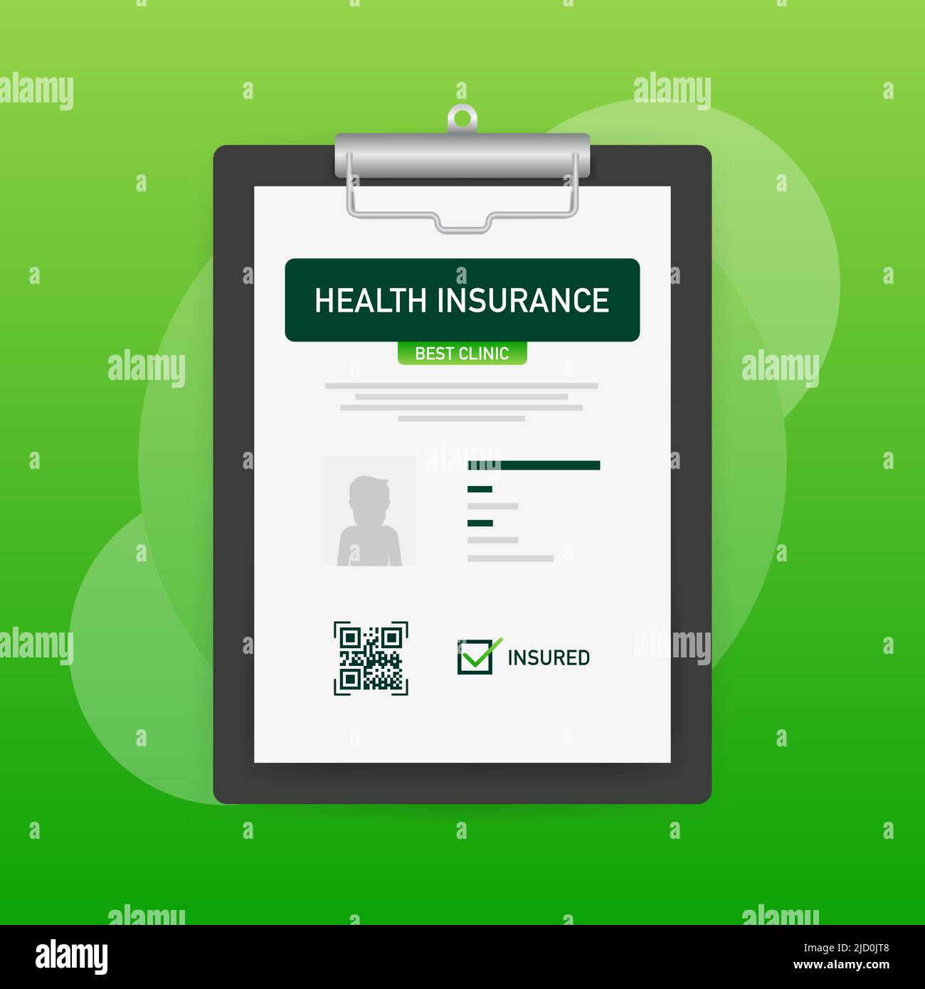 Health insurance in flat style. Flat vector. Vector banner.  banner